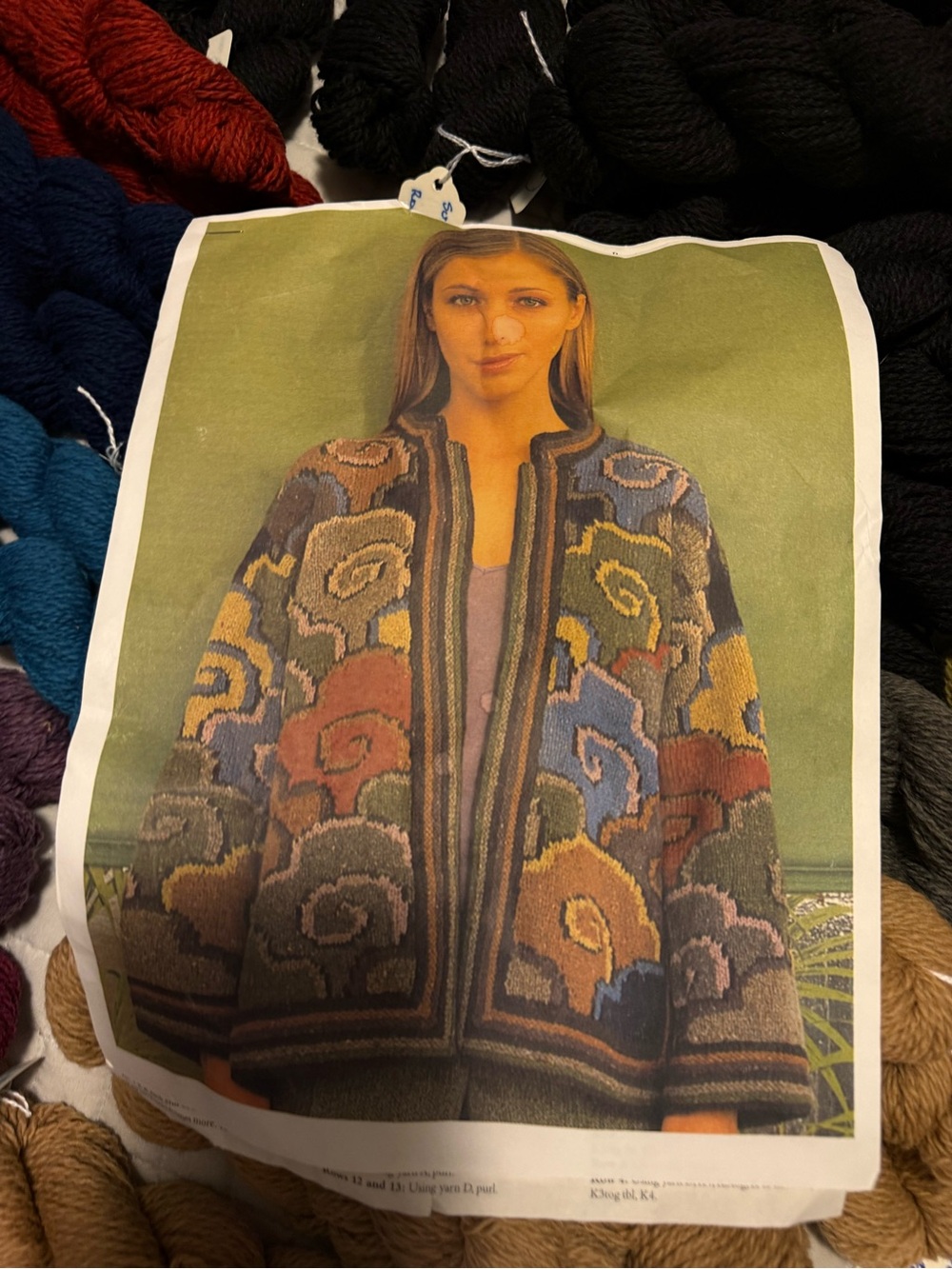 China cloud  Pattern Women's Sweater Jacket Shetland wool yarn